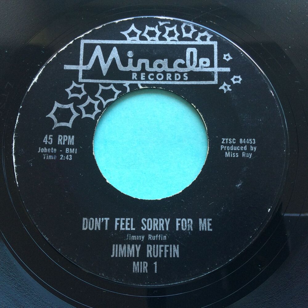 Jimmy Ruffin - Don't feel sorry for me - Miracle - VG+
