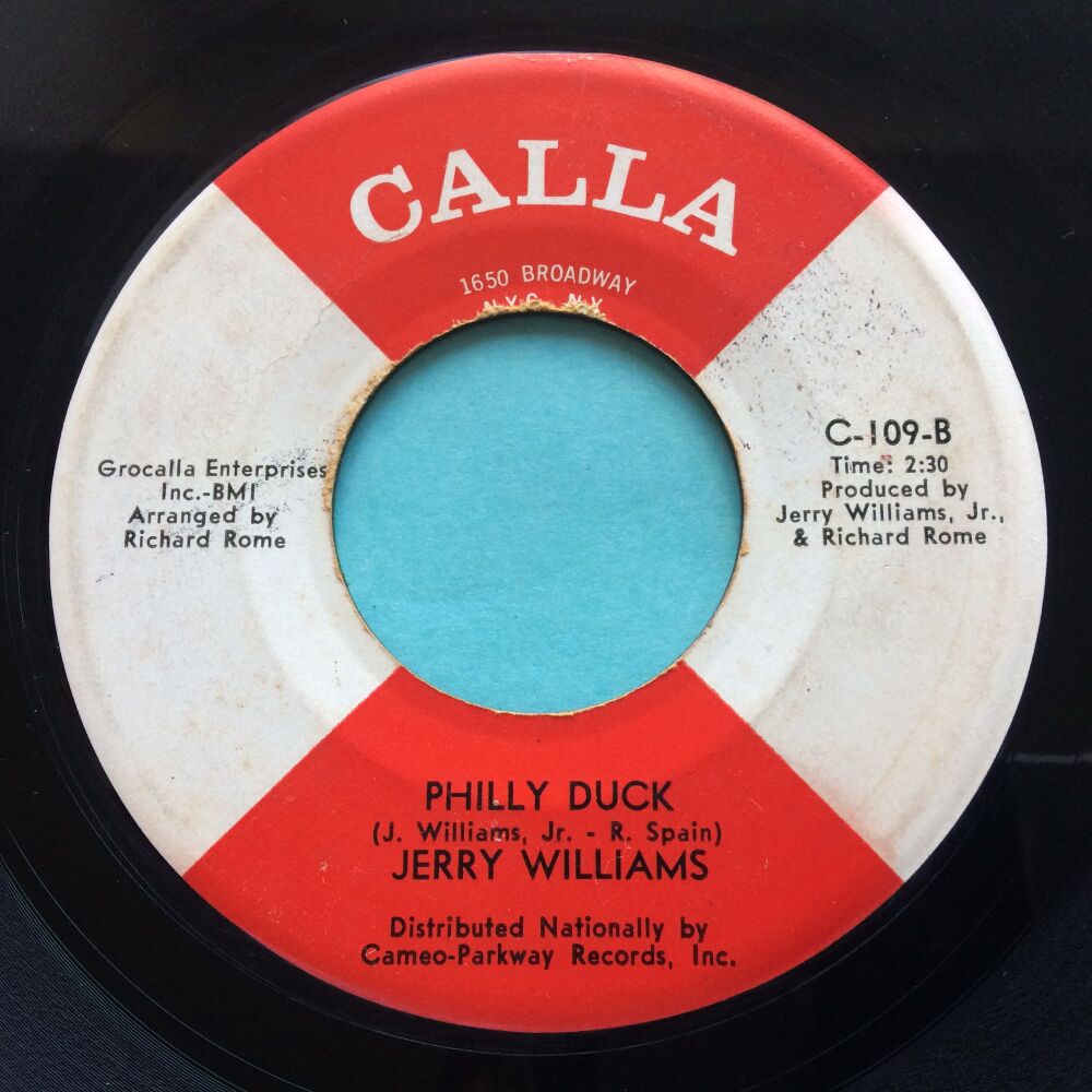 Jerry Williams - Baby, Bunny (Sugar, Honey) b/w Philly Duck - Calla - VG+
