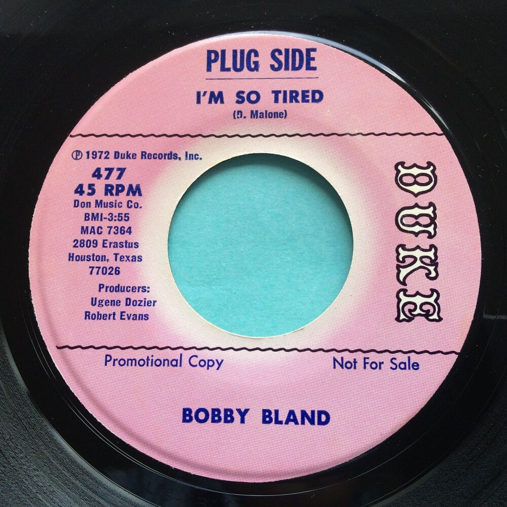 Bobby Bland - I'm so tired - Duke promo - Ex-