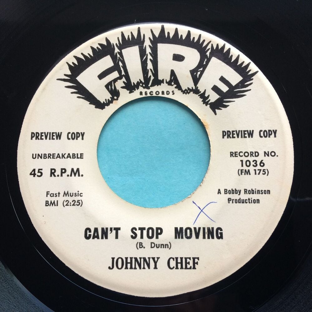 Johnny Chef - Can't stop moving - Fire promo - VG+