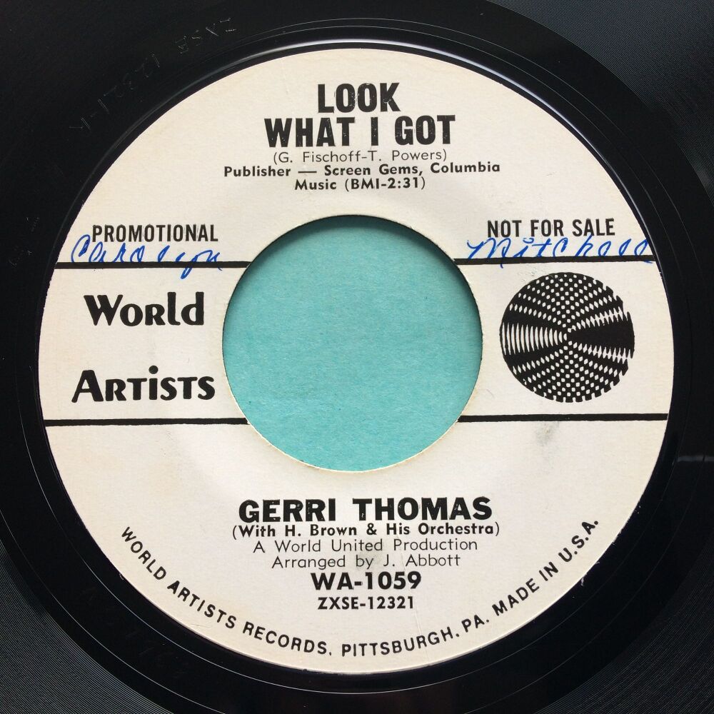Gerri Thomas - Look what I got b/w It could have been me - World Artists promo - Ex