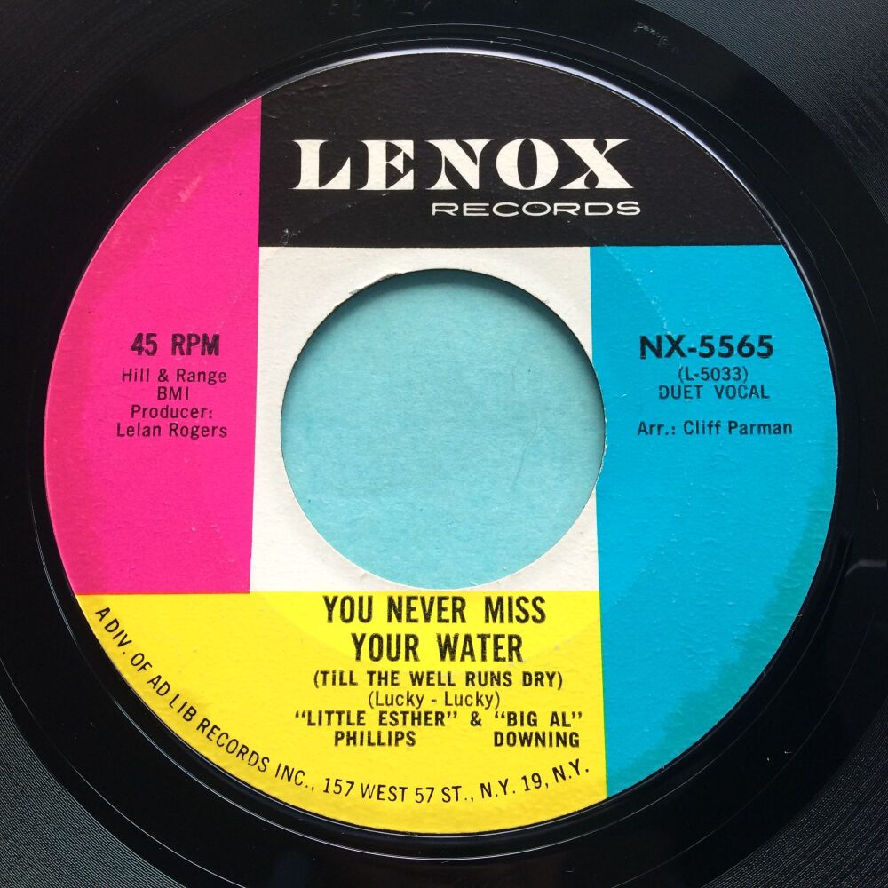 Little Esther Phillips & Big Al Downing - You never miss your water - Lenox - Ex