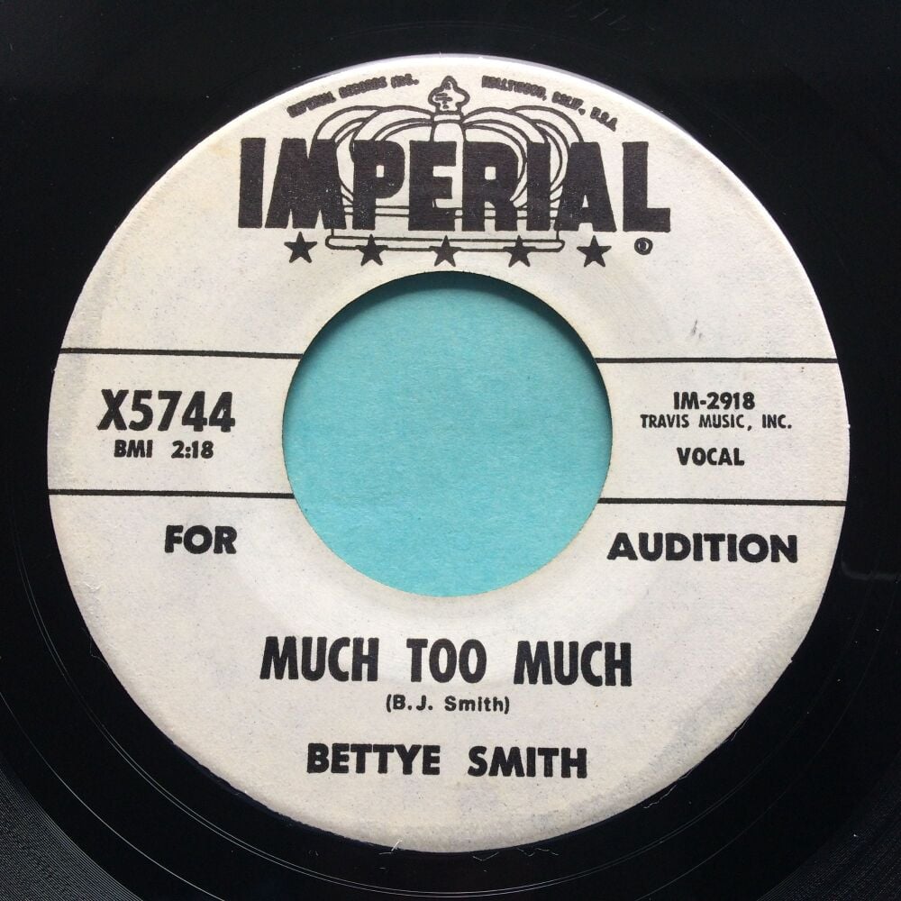 Bettye Smith - Much too much - Imperial promo - VG+