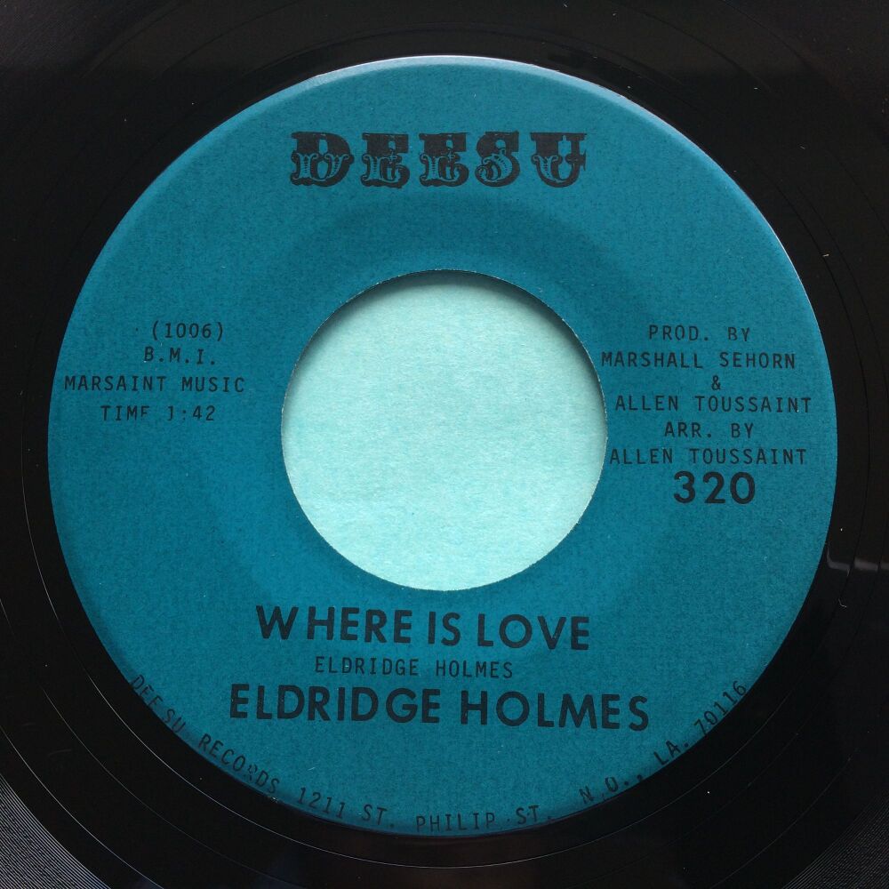 Eldridge Holmes - Where is love - Deesu - Ex