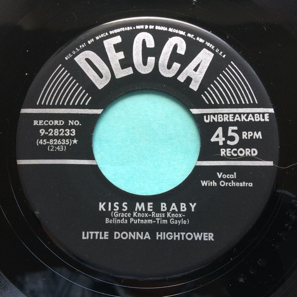 Little Donna Hightower - Kiss me baby - Decca - Ex-