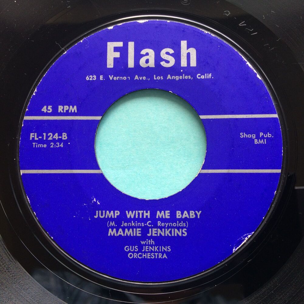 Mamie Jenkins - Jump with me baby b/w Hambone - Flash - Ex-
