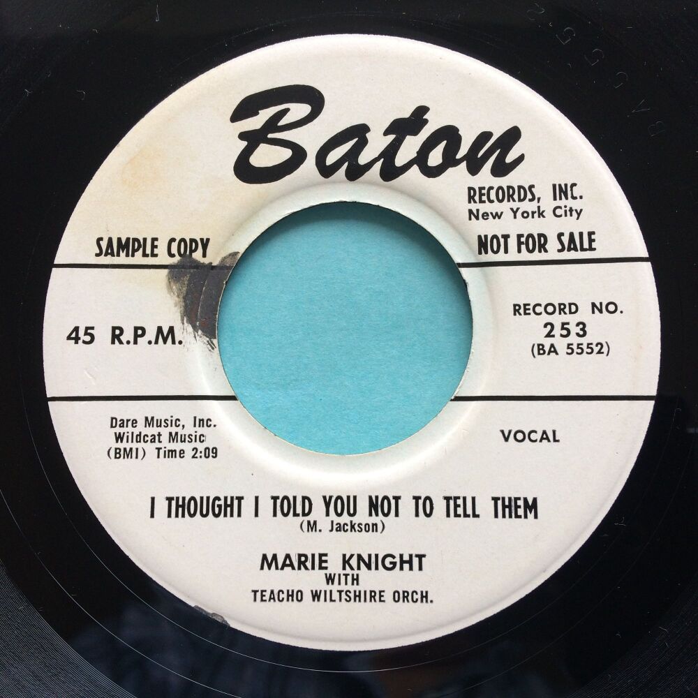 Marie Knight - I thought I told you not to tell them - Baton promo - VG+