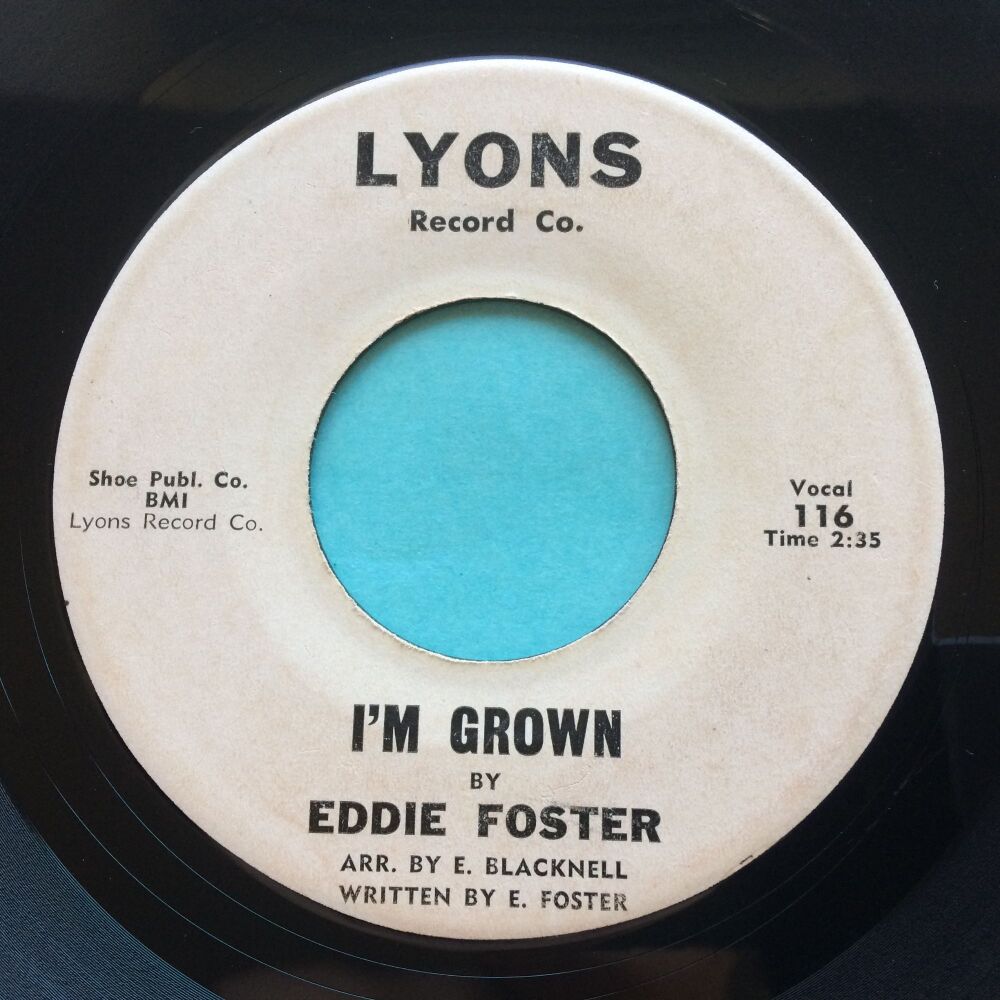 Eddie Foster - I'm grown - Lyons - VG+