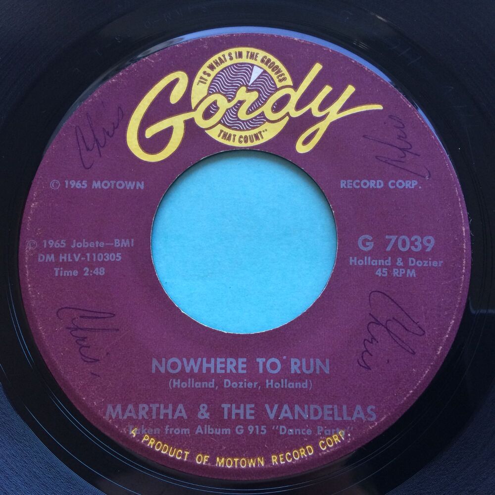 Martha & The Vandellas - Nowhere to run - Gordy - VG+