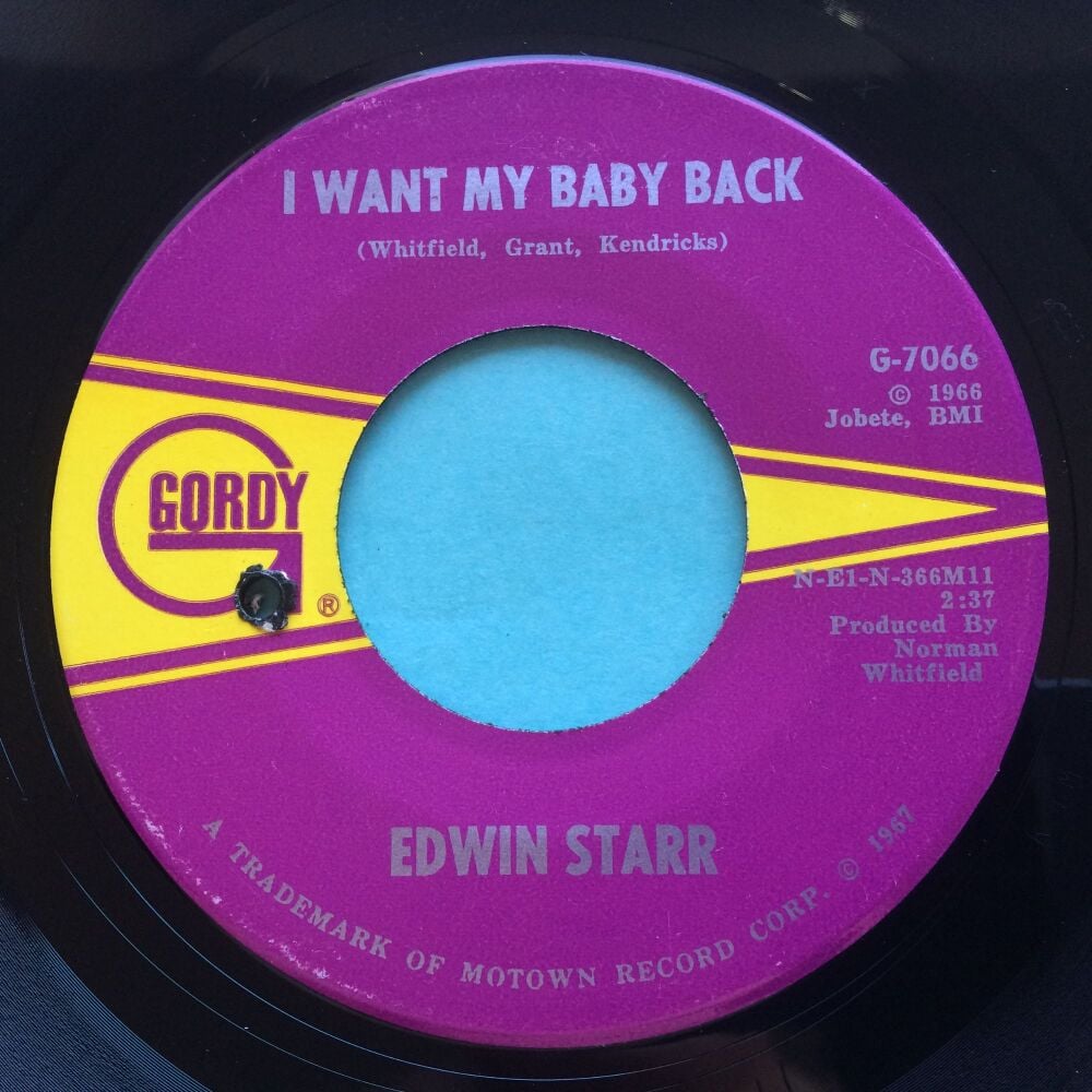 Edwin Starr - I want my baby back - Gordy - VG+