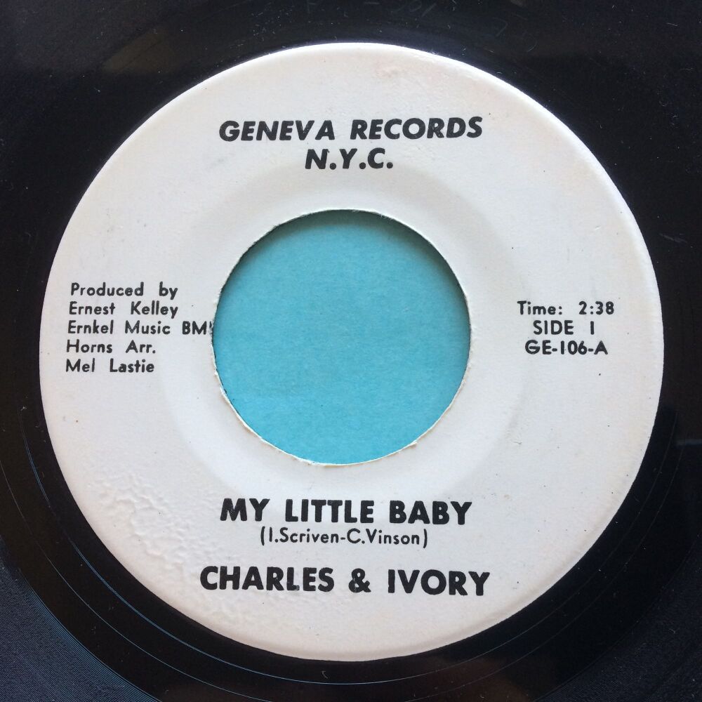 Charles & Ivory - My soul's on fire b/w My little baby - Geneva Records - VG+