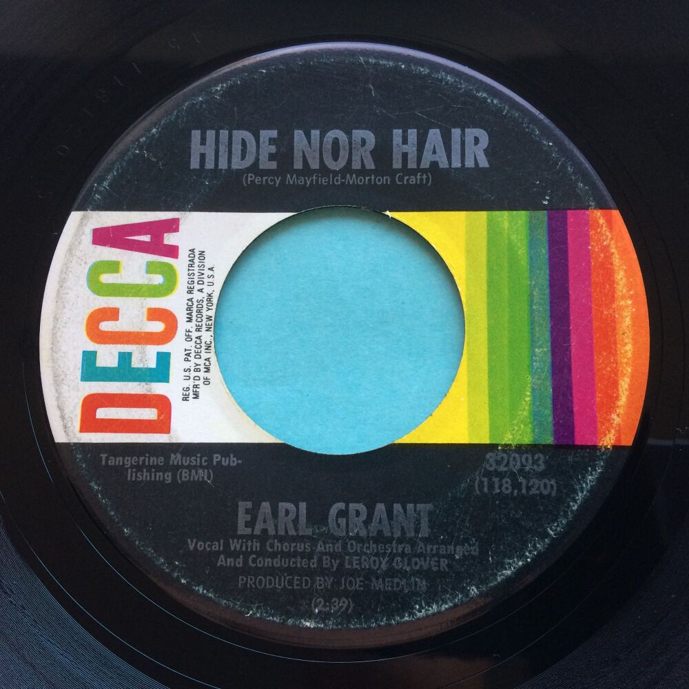 Earl Grant - Hide nor hair - Decca - Ex-