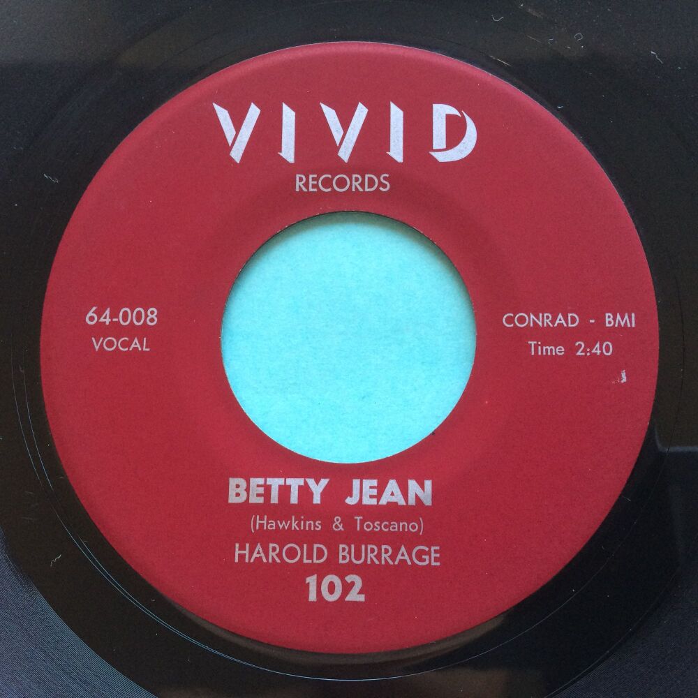 Harold Burrage - Betty Jean - Vivid - Ex-