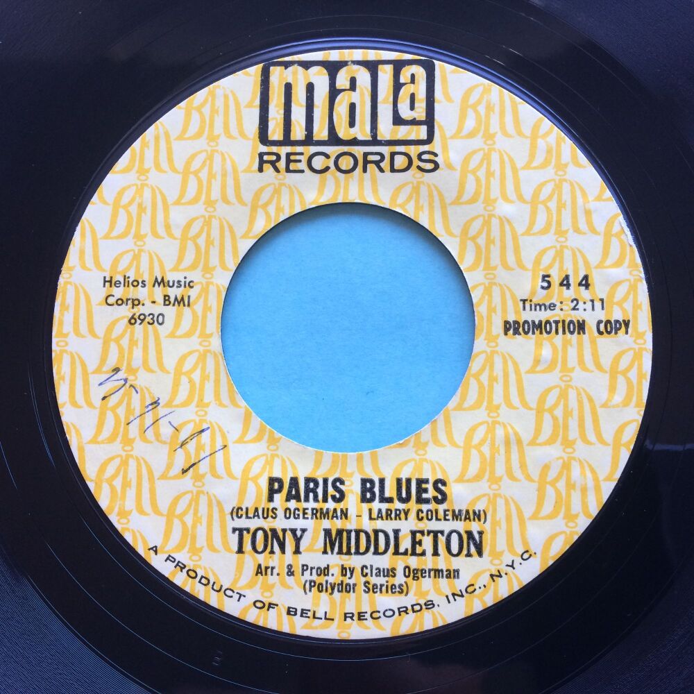 Tony Middleton - Paris Blues b/w Out of this world - Mala promo - Ex