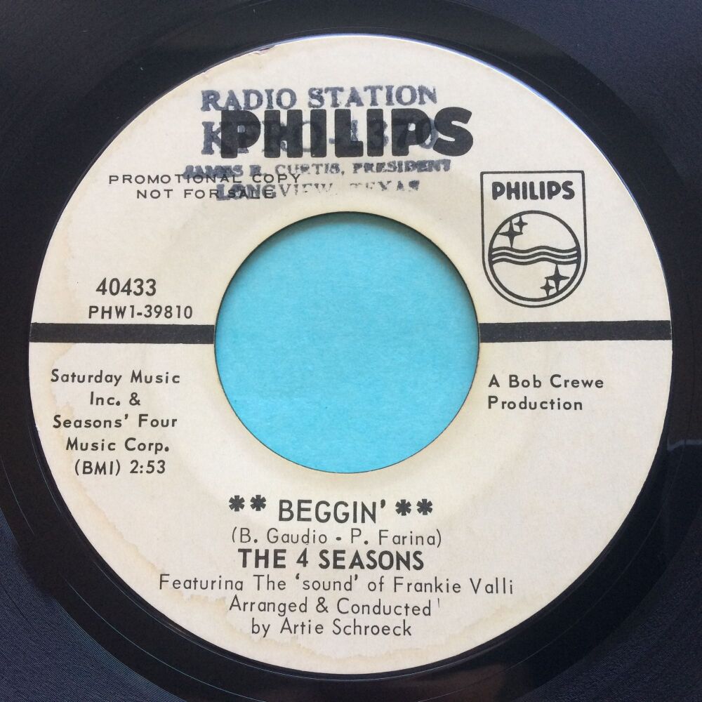The 4 Seasons - Beggin' - Philips promo - VG+