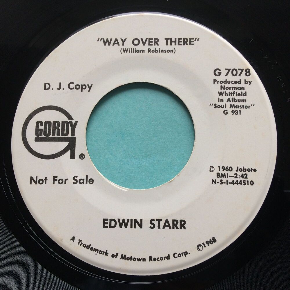 Edwin Starr - Way over there b/w Same - Gordy promo - Ex