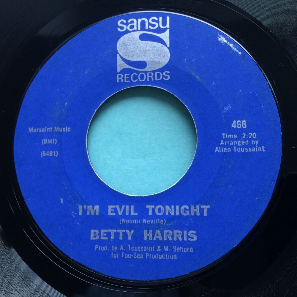 Betty Harris - I'm evil tonight - Sansu - VG+