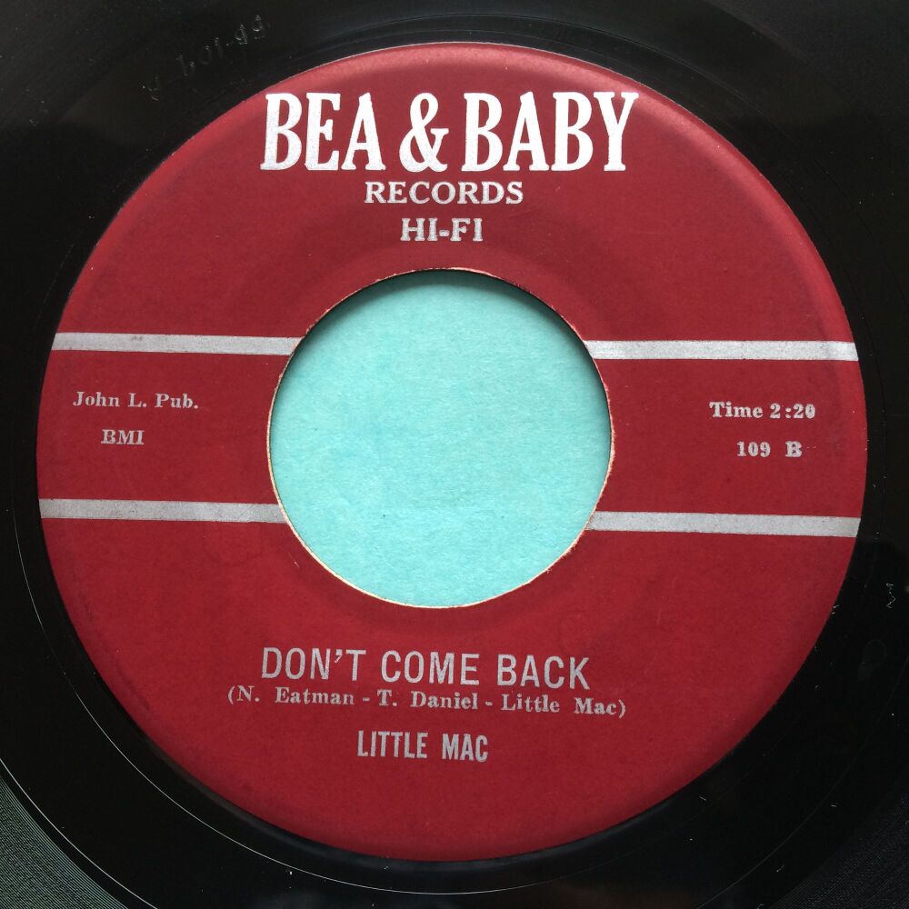 Little Mac - Don't come back b/w Things are getting tougher - Bea & Baby - Ex