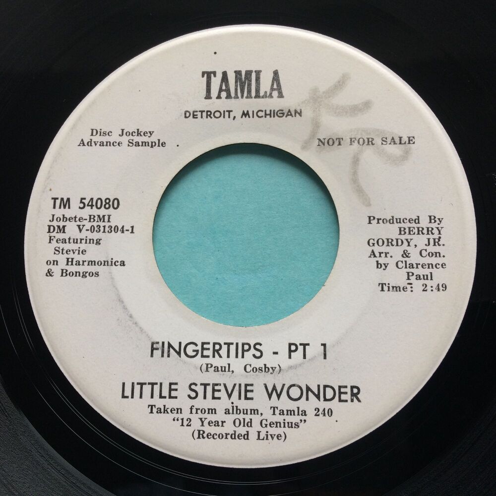 Little Stevie Wonder - Fingertips pt 1 b/w Pt2 - Tamla promo - Ex-