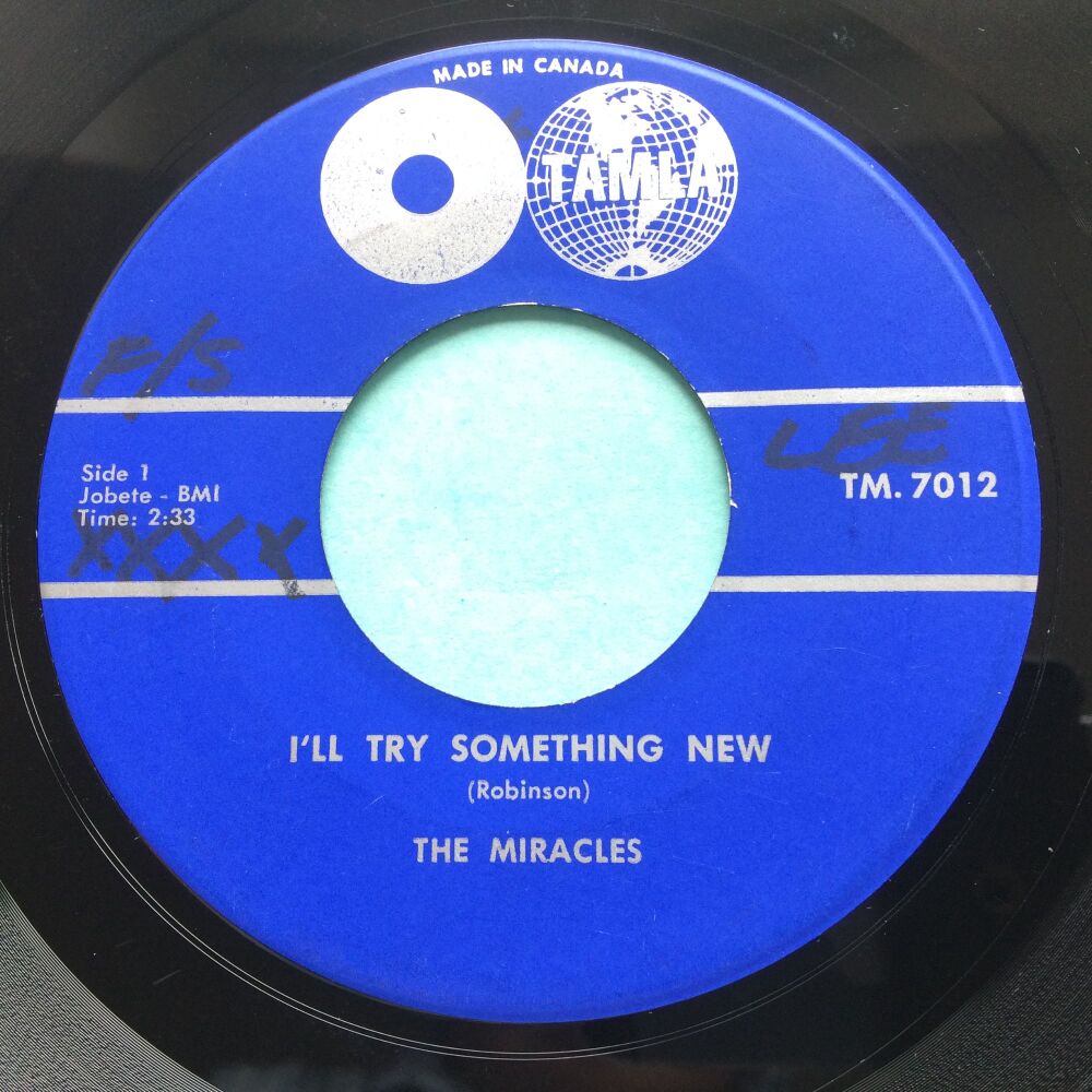 Miracles - I'll try something new - Tamla (Canadian) - Ex