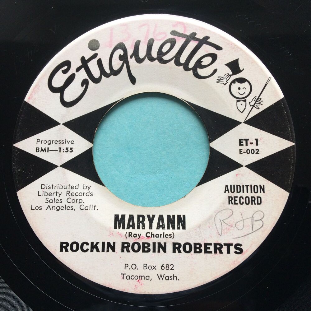 Rockin Robin Roberts - Maryann b/w Louie Louie - Etiquette promo - VG+