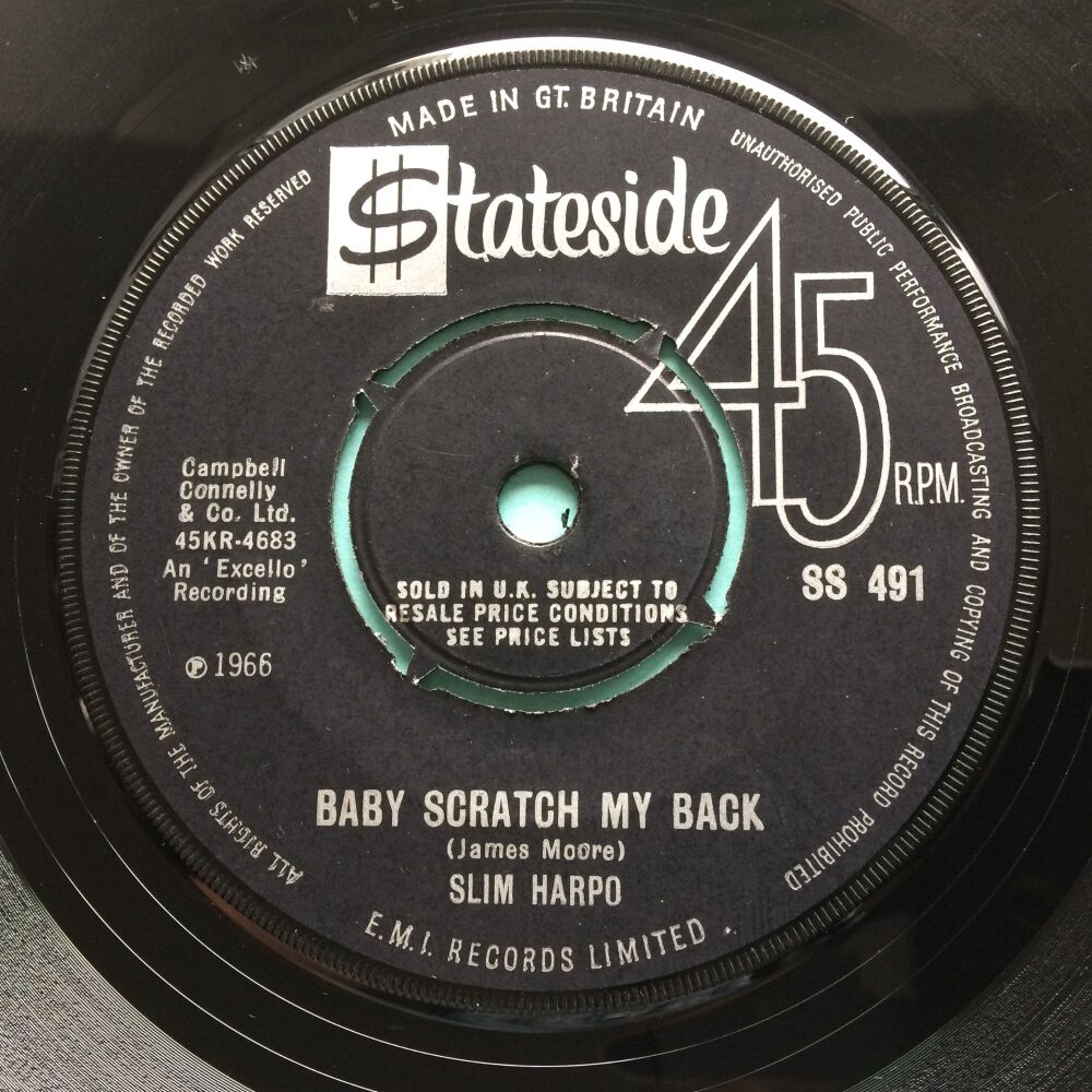 Slim Harpo - Baby scratch my back - UK Stateside - Ex-