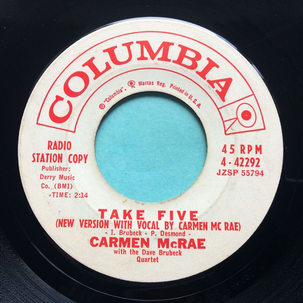 Carmen McRae - Take Five (vocal vers) - Columbia promo - VG+