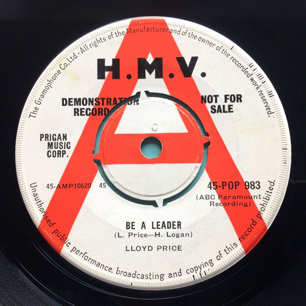 Lloyd Price - Be a leader b/w 'Nother fairy tale - UK HMV demo - Ex-