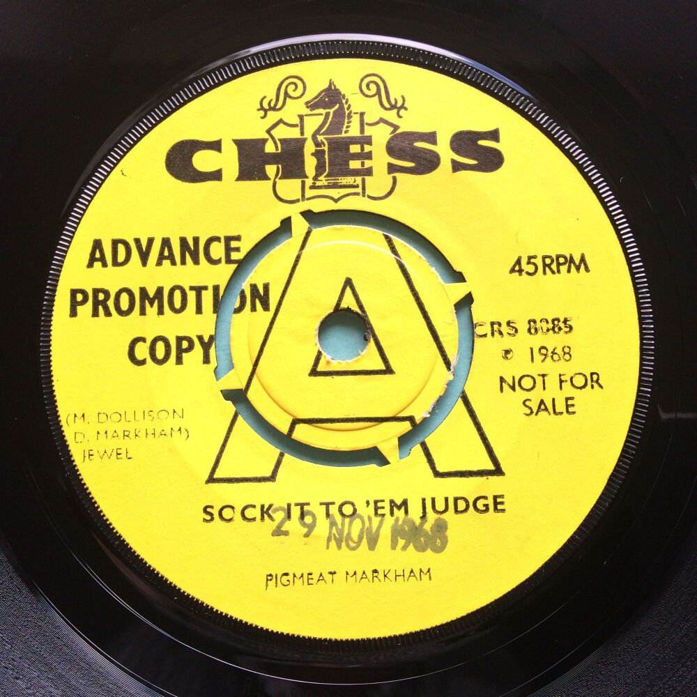 Pigmeat Markham - Sock it to 'em Judge b/w The Hip Judge - UK Chess demo - Ex