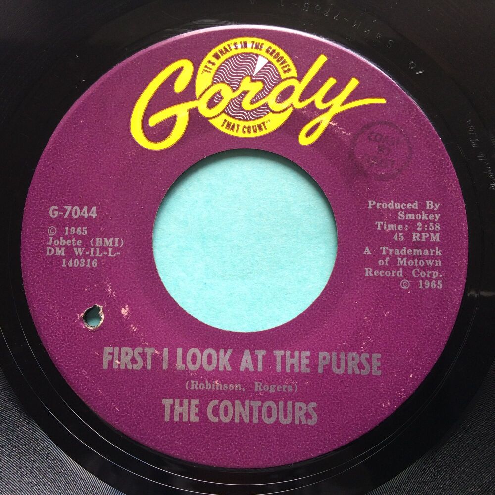 Contours - First I look at the purse b/w Searching for a girl - Gordy - Ex-