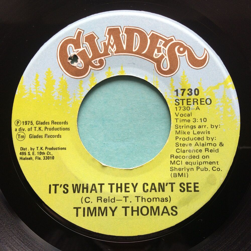 Timmy Thomas ‎- Ebony affair b/w It's What They Can't See - Glades - VG+