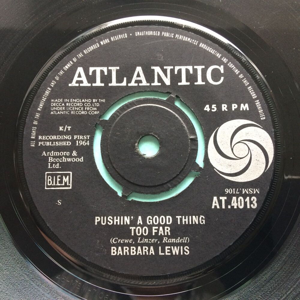 Barbara Lewis - Pushin' a good thing - UK Atlantic - Ex