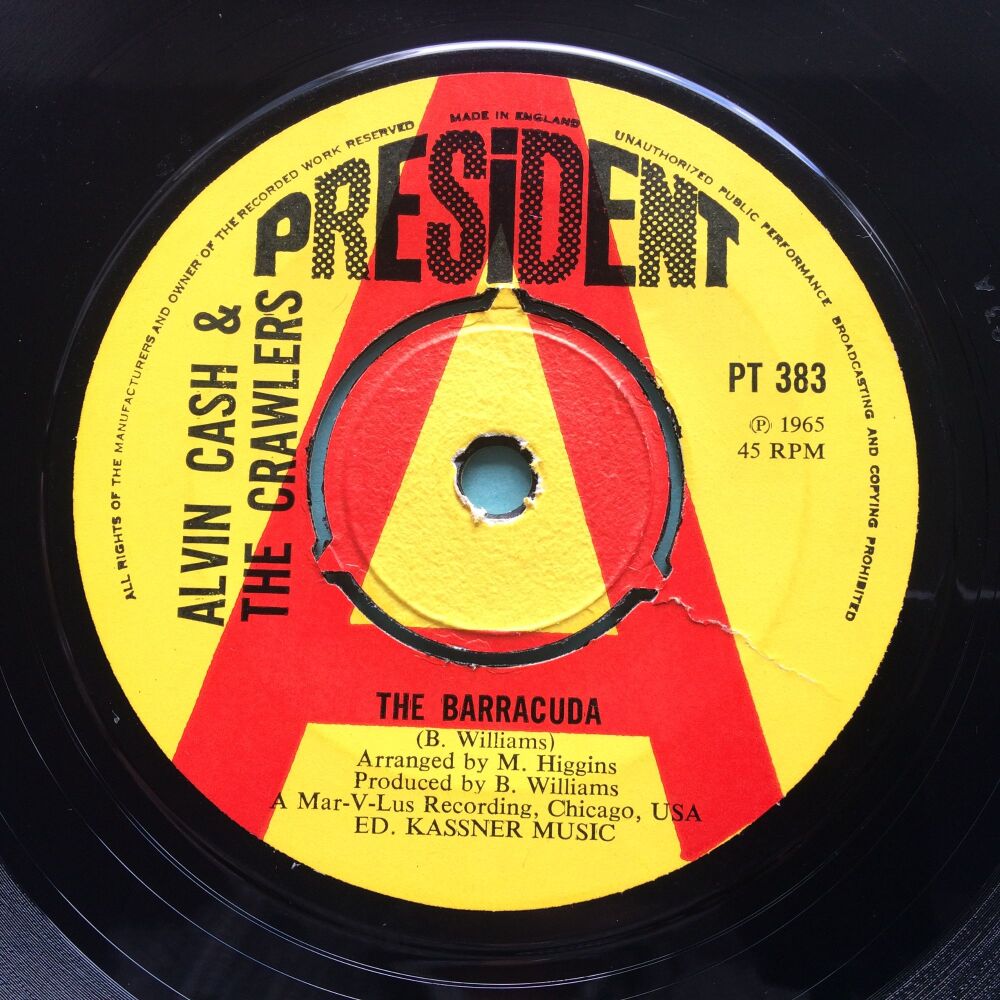 Alvin Cash - The Barracuda b/w Do it one more time - UK President demo - Ex-