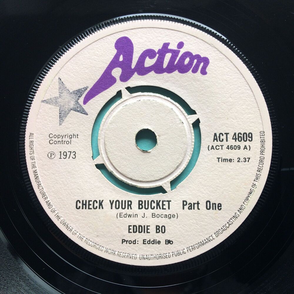 Eddie Bo - Check your bucket Pt1 b/w Pt2 - UK Action - VG+