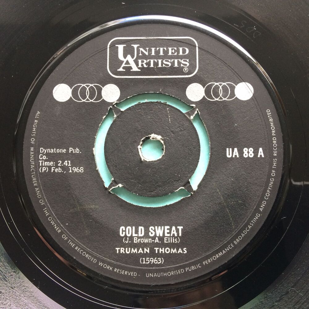 Truman Thomas - Cold Sweat - United Artists (New Zealand) - Ex