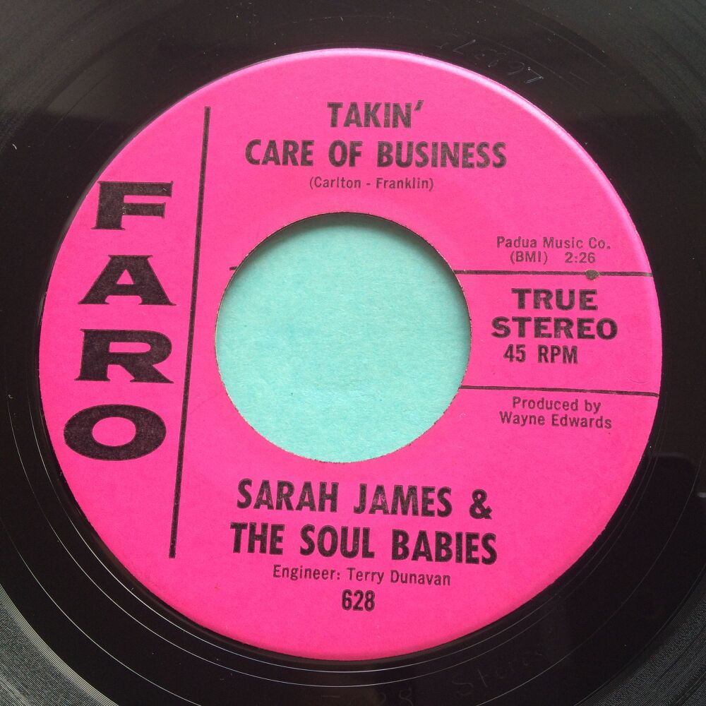 Sarah James & The Soul Babies ‎- Takin' Care Of Business - Faro - Ex-