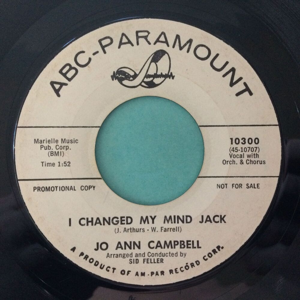 Jo Ann Campbell - I changed my mind Jack - ABC promo - VG+