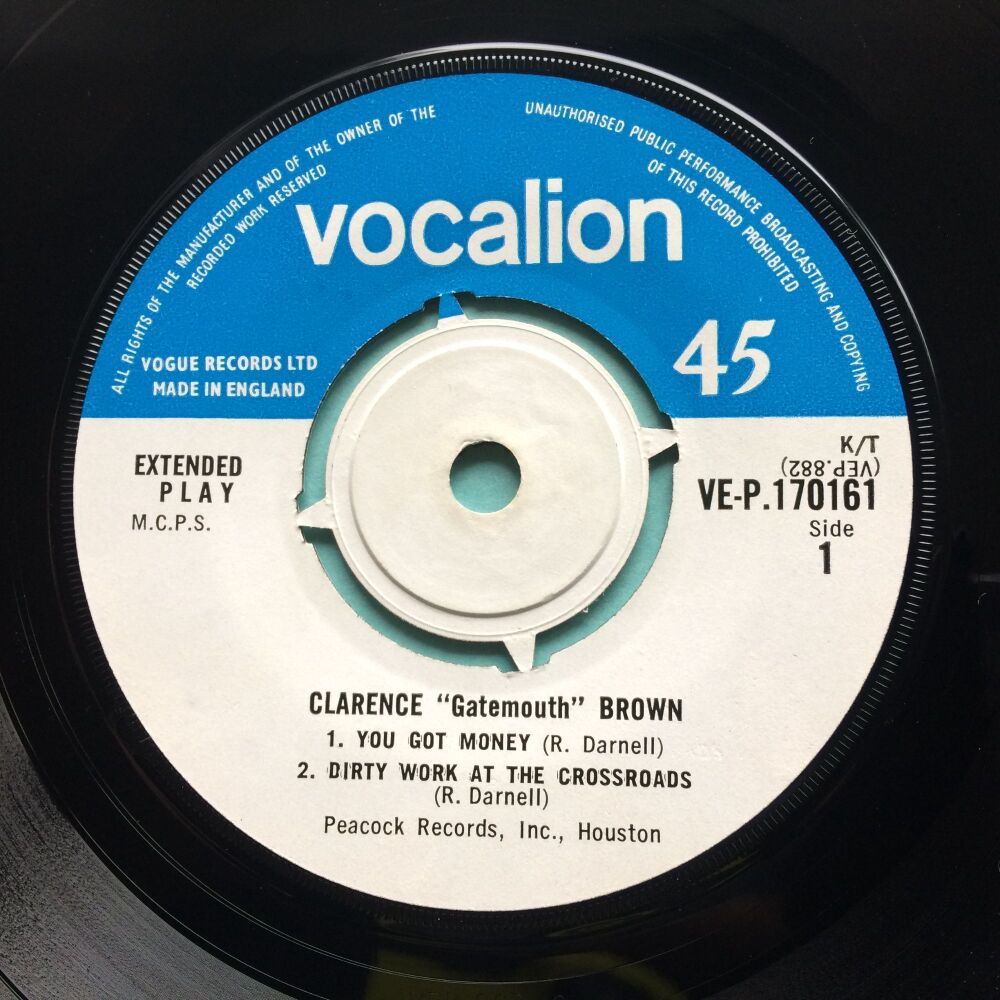 Clarence Gatemouth Brown - You got money / Midnight Hour + 2 others - U.K. Vocalion E.P. - Ex