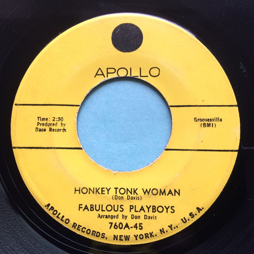 Fabulous Playboys - Honkey Tonk Woman - Apollo - VG+