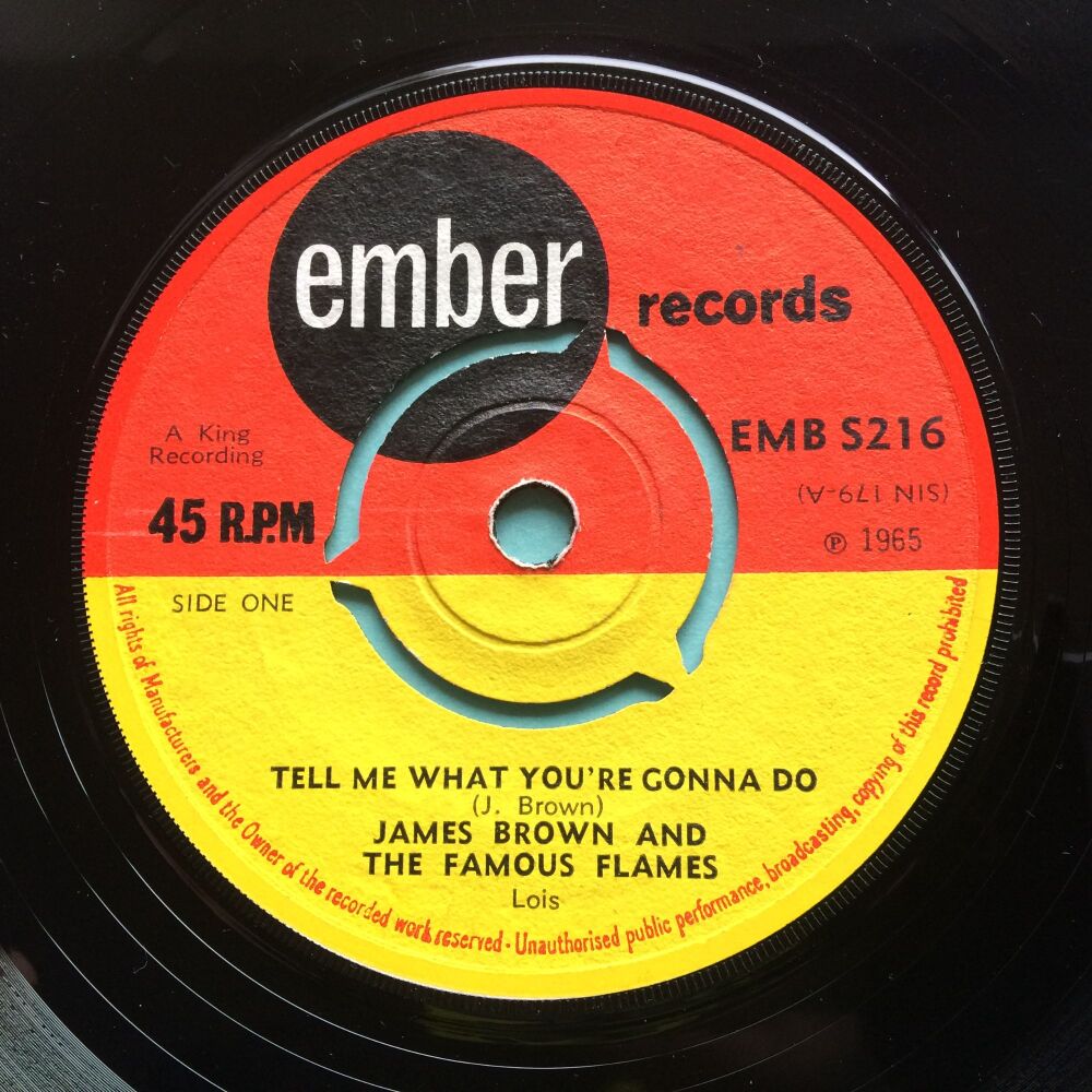 James Brown - Tell me what you're gonna do - U.K. Ember - VG+