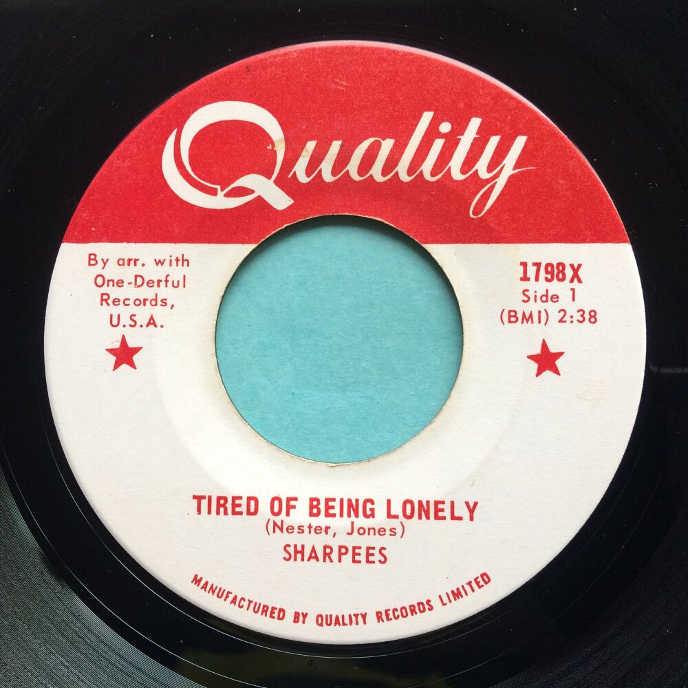 Sharpees - Tired Of Being Lonely - Quality (Canadian) - Ex