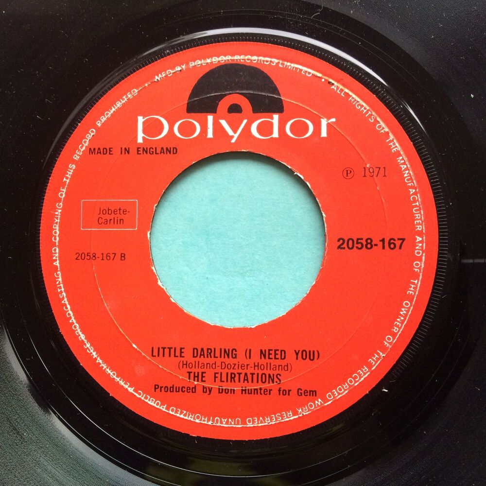 Flirtations - Take me in your arms and love me b/w Little darlin' - Polydor - Ex