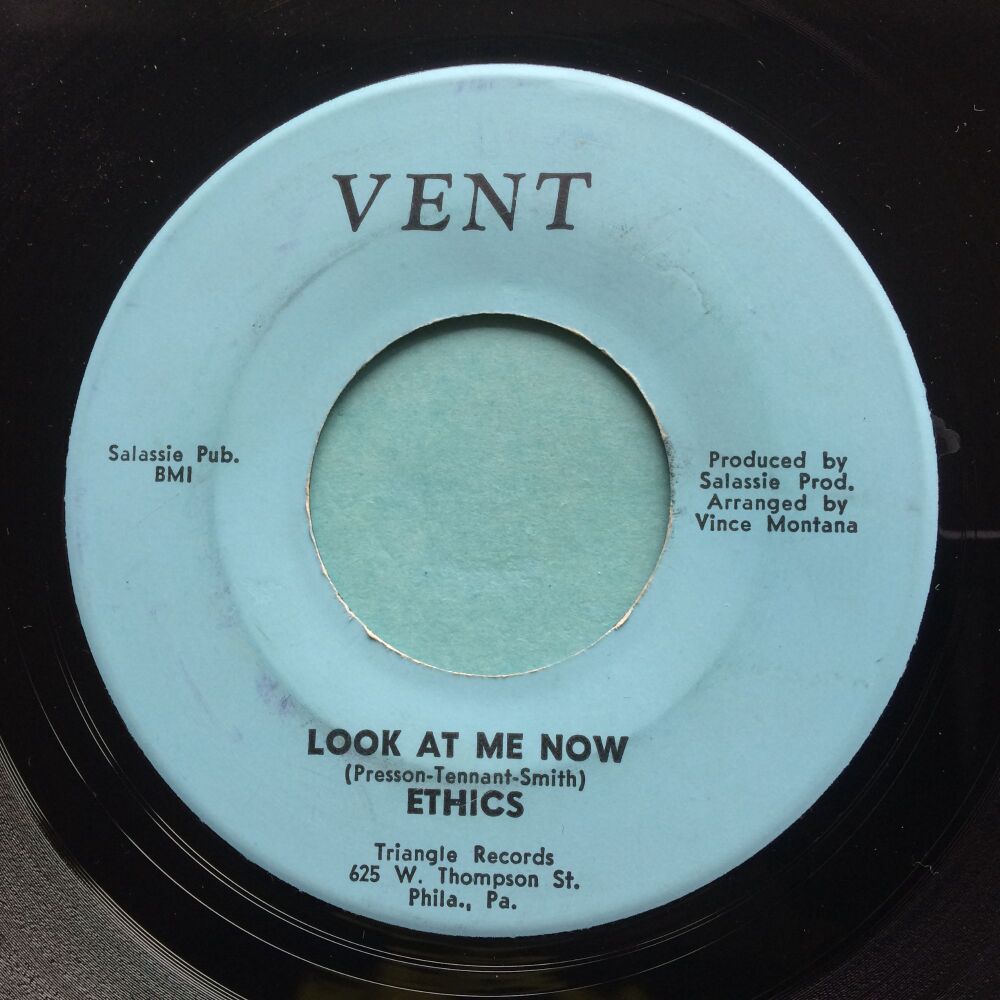 Ethics - Look at me now b/w Think about tomorrow - Vent - Ex- (small label tear on flip - see pics)