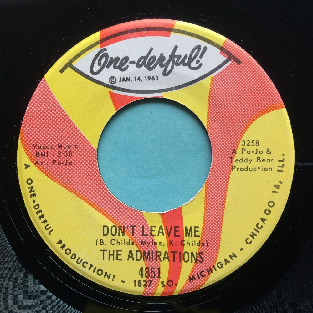 Admirations - Don't leave me - One-derful - Ex