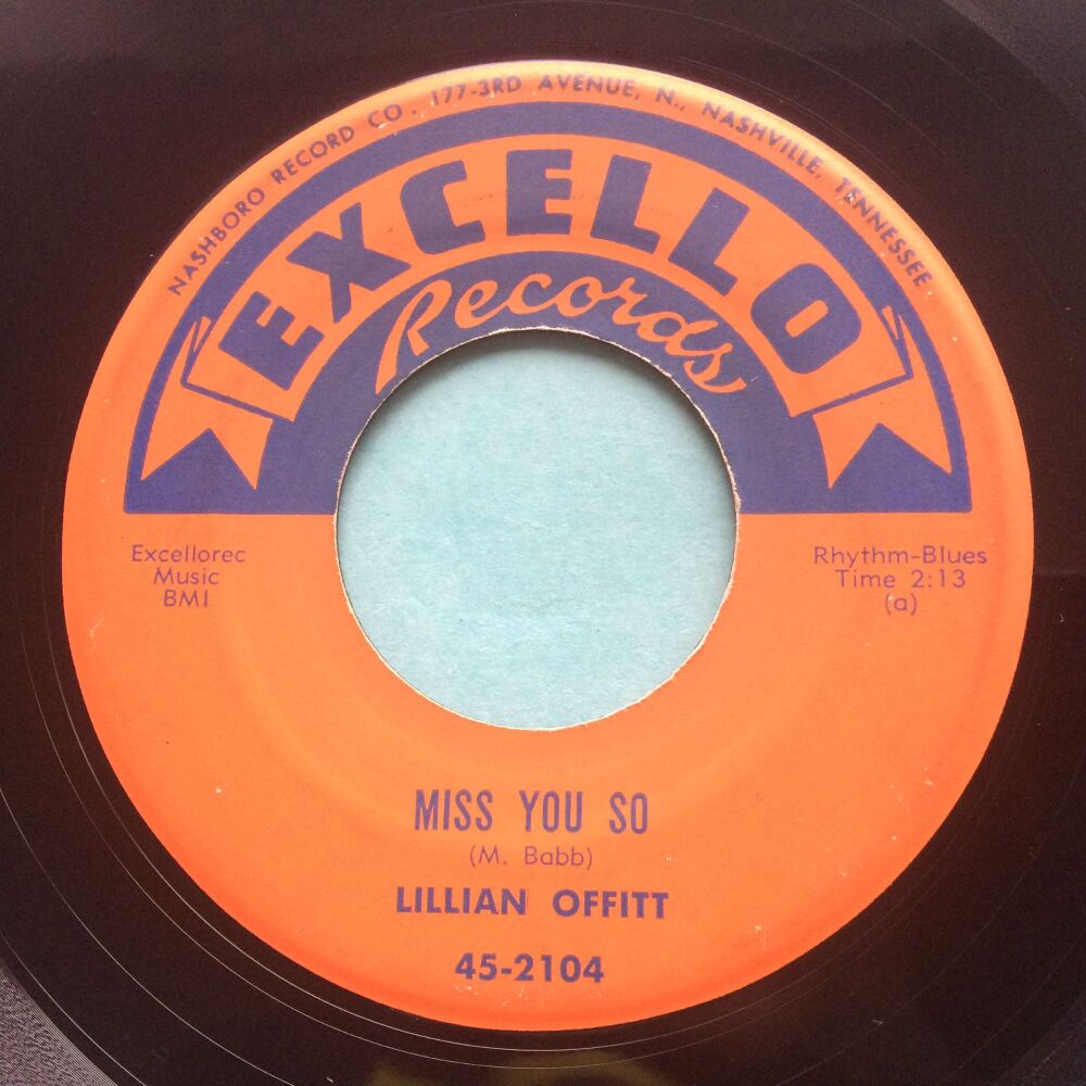 Lillian Offitt - Miss you so - Excello - VG+