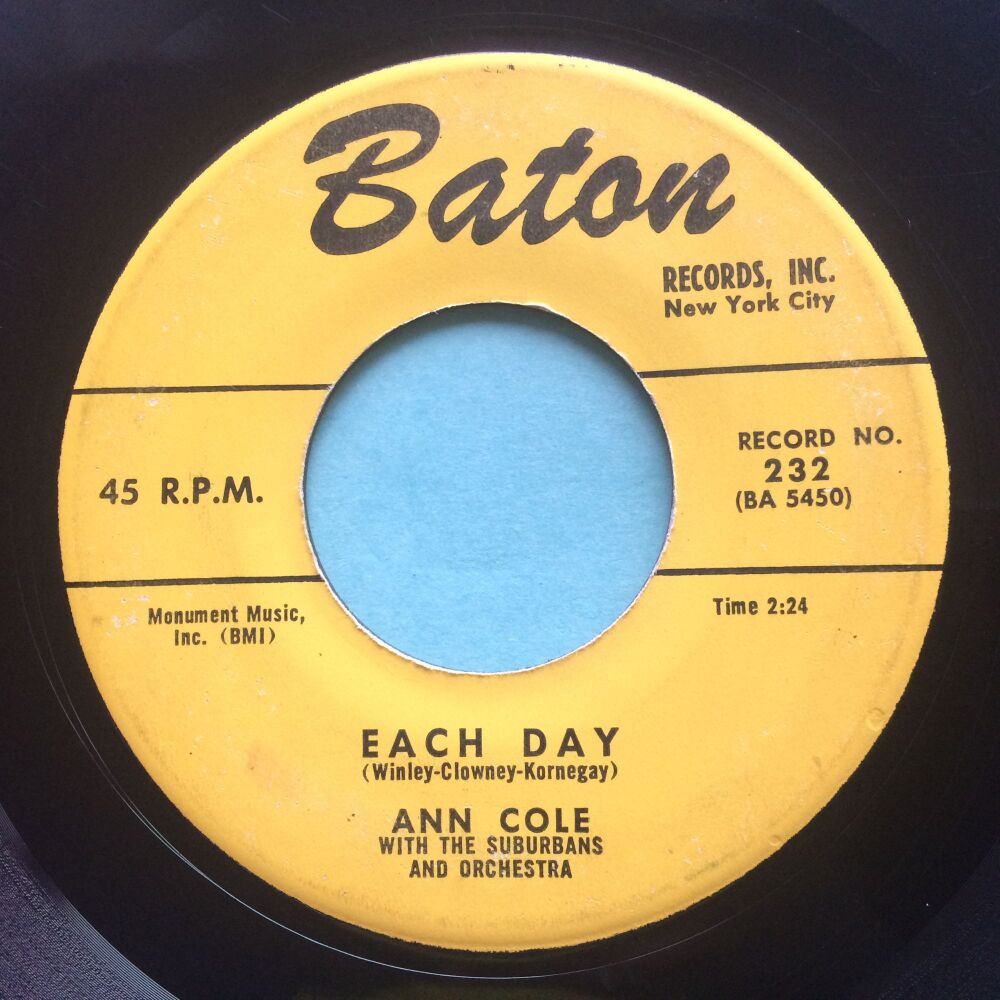 Ann Cole - Each Day - Baton - VG+