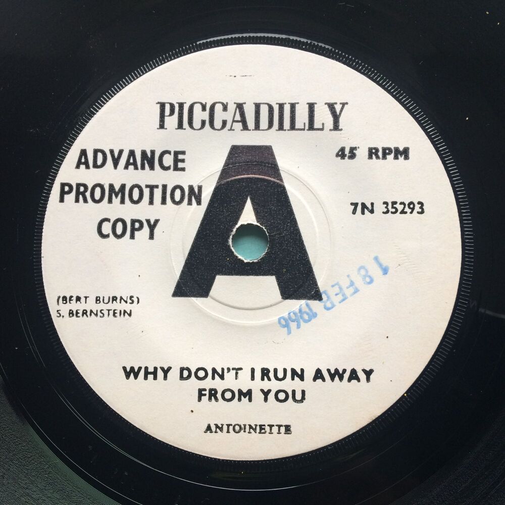 Antoinette - Why Don't I Run Away From You - U.K. Piccadilly demo - Ex
