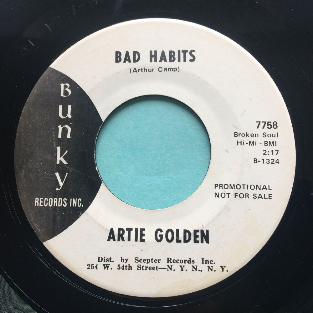 Artie Golden - Bad Habits - Bunky promo - Ex-