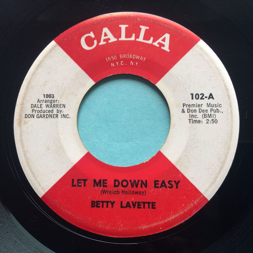 Betty Lavette - What I don't know (Won't hurt me) b/w Let me down easy - Calla - VG/VG+