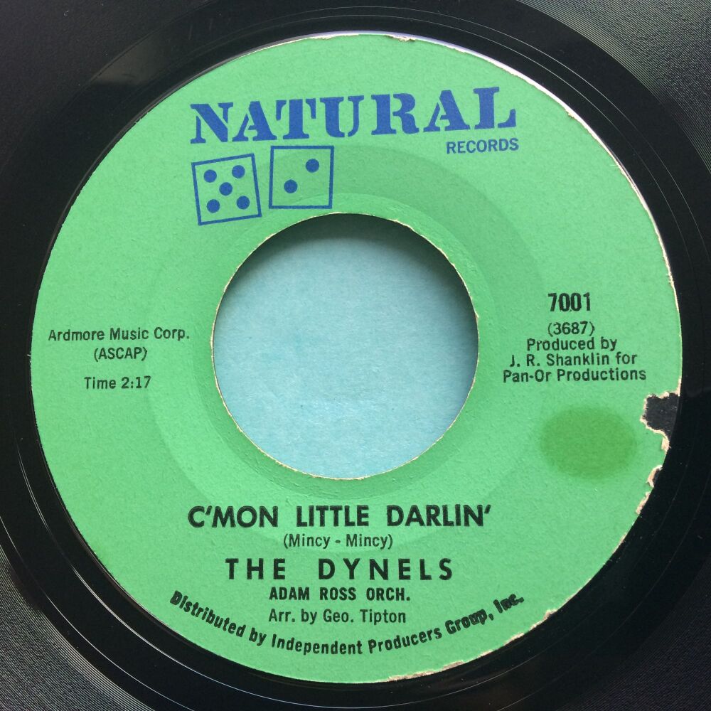 Dynels - C'mon little darlin' b/w Just a face in the crowd - Natural - VG+ (slight edge warp nap)